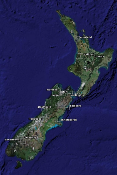 Map of New Zealand